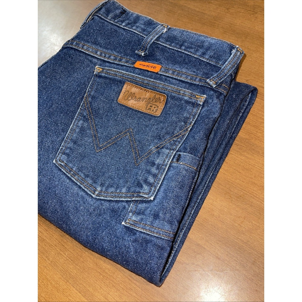 Wrangler FR Relaxed Jeans Men 38x34 Gusset Crotch